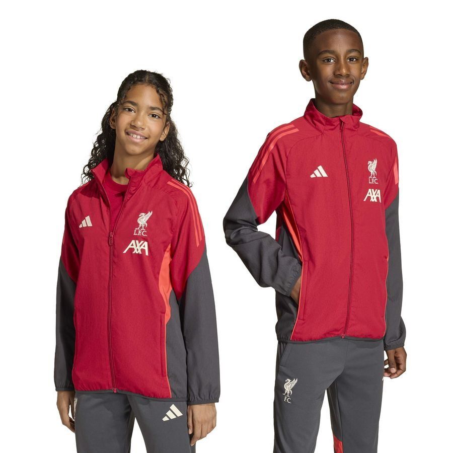 Liverpool Training Jacket Presentation Tiro 25 - Strawberry Red Kids-SoccerKits Hub | Buy Soccer Jerseys Online